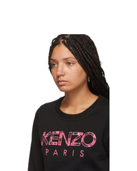 Kenzo Black Paris Peonie Slim Sweatshirt