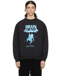 Brain Dead Black Peace Of Time Sweatshirt
