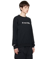 AAPE BY A BATHING APE Black Printed Sweatshirt