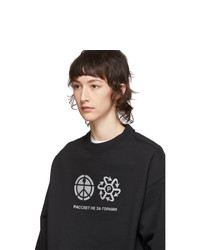 Rassvet Black Reflective Print Sweatshirt