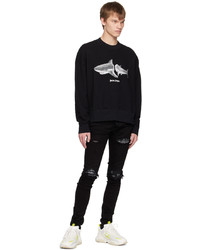 Palm Angels Black Shark Sweatshirt