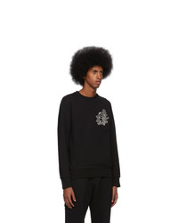Alexander McQueen Black Skull Flower Sweatshirt