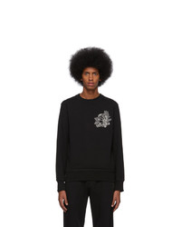 Alexander McQueen Black Skull Flower Sweatshirt