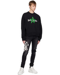 Palm Angels Black Star Sprayed Sweatshirt