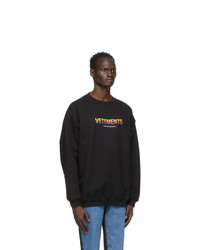 Vetements Black Think Differently Sweatshirt