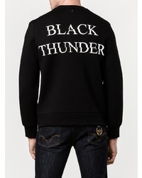 Neil Barrett Black Thunder Print Sweatshirt