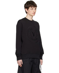 VERSACE JEANS COUTURE Black V Emblem Sweatshirt