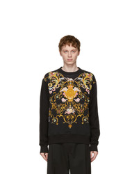 VERSACE JEANS COUTURE Black Versailles Print Sweatshirt
