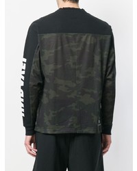 Unravel Project Camouflage Printed Sleeve Sweatshirt