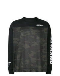 Unravel Project Camouflage Printed Sleeve Sweatshirt