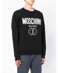 Moschino Double Smile Logo Print Sweatshirt
