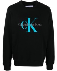 Calvin Klein Jeans Embroidered Logo Cotton Sweatshirt