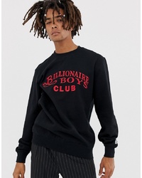 Billionaire Boys Club Embroidered Script Logo Sweatshirt In Black