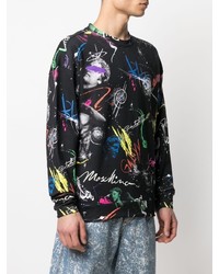 Moschino Galaxy Print Cotton Sweatshirt