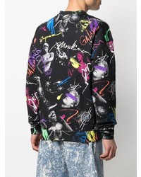 Moschino Galaxy Print Cotton Sweatshirt