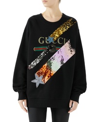 Gucci Lightning Sequin Logo Sweatshirt