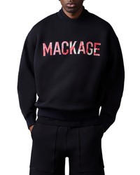 Mackage Max Graphic Logo Sweatshirt In Black At Nordstrom