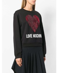 Love Moschino Metallic Heart Logo Sweatshirt
