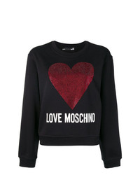 Love Moschino Metallic Heart Logo Sweatshirt