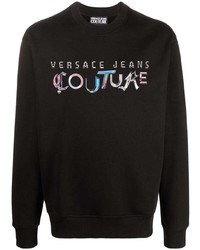 VERSACE JEANS COUTURE Mirrored Style Mismatch Logo Sweatshirt