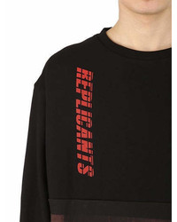 Raf Simons Oversized Print Cotton Jersey Sweatshirt