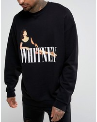 Asos Oversized Sweatshirt With Whitney Houston Print