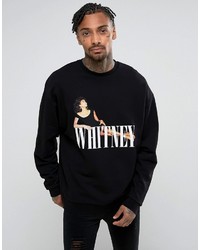 Asos Oversized Sweatshirt With Whitney Houston Print