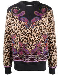 VERSACE JEANS COUTURE Paisley Leopard Print Sweatshirt