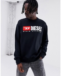 Diesel S Crew Division Sweatshirt In Black