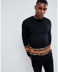 ASOS DESIGN Sweatshirt With Leopard Print