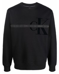 Calvin Klein Jeans Velvet Effect Log Print Sweatshirt