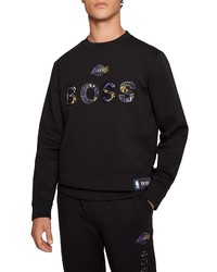 BOSS X Nba Windmill 2 Los Angeles Lakers Graphic Crewneck Sweatshirt