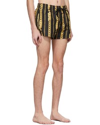 Versace Underwear Black Chain Swim Shorts