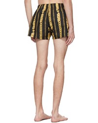 Versace Underwear Black Chain Swim Shorts