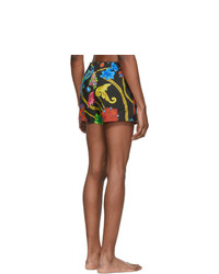 Versace Underwear Multicolor Floral Print Swim Shorts