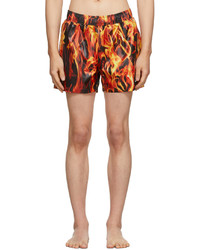 Vetements Red Black Limited Edition Fire Swim Shorts