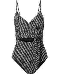 Diane von Furstenberg Von Printed Wrap Swimsuit