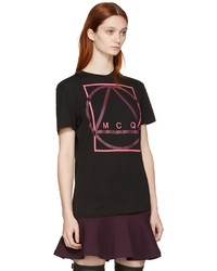 MCQ Alexander Ueen Black Glyph Icon Classic T Shirt