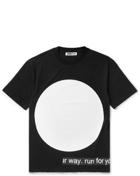 McQ Alexander Ueen Printed Cotton Jersey T Shirt