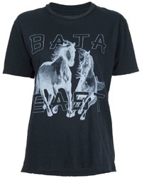 Baja East Horse Print T Shirt