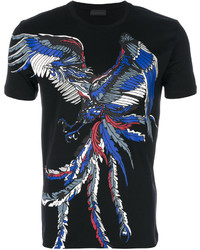 Diesel Black Gold Bird Print T Shirt