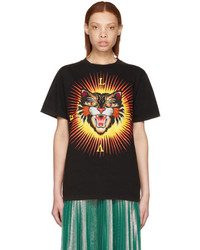Gucci Black Modern Future Angry Cat T Shirt