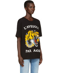 Gucci Black Roaring Tiger T Shirt