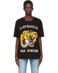 Gucci Black Roaring Tiger T Shirt