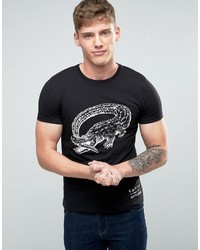 Asos Catfish And Bottle Band T Shirt With New Tour Crocodile Print