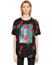 Marcelo Burlon County of Milan Chekkar Madonna Roses Jersey T Shirt