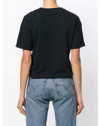CK Calvin Klein Ck Jeans Cropped Logo Print T Shirt