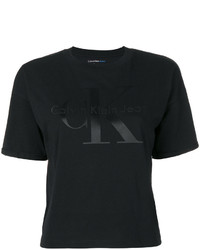 CK Calvin Klein Ck Jeans Cropped Logo Print T Shirt