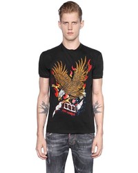 DSQUARED2 Eagle Printed Cotton Jersey T Shirt