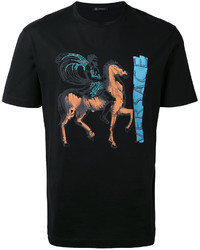 Versace Greek Horse Print T Shirt